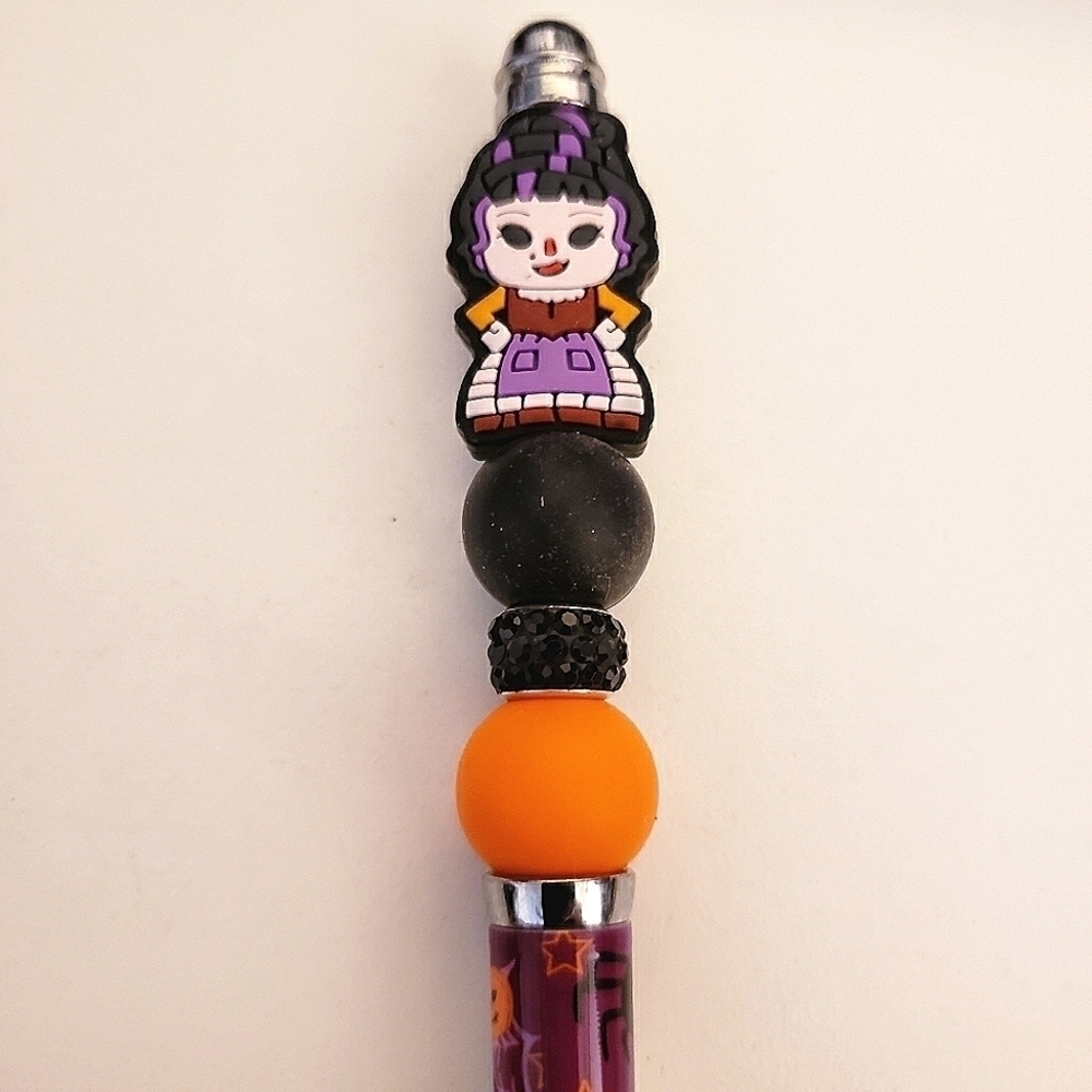 Handmade Hocus Pocus Mary Sanderson Beaded Silicone Focal Bead Pen